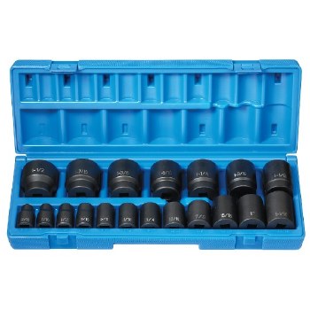 1/2" DRIVE 19PC STANDARD SAE 12POINT