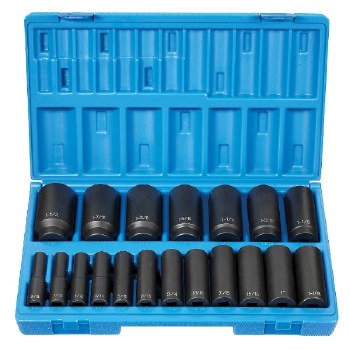 1/2" DRIVE 19PC DEEP SAE 12POINT