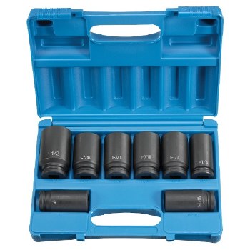 3/4" DRIVE 8PC DEEP SET 1"-1-1/2"