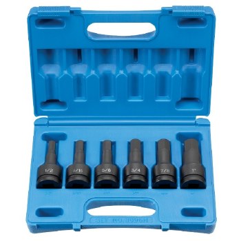 3/4" DRIVE 6PC HEX DRIVE SET 1/2"-1"