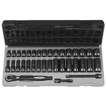 3/8" DRIVE 38PC MM STANDARD+DP SET 6POINT