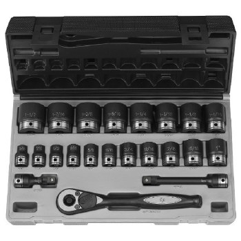 1/2" DRIVE 22PC STANDARD SAE DUO 12POINT