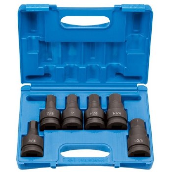 1" DRIVE 6PC STANDARD HEX DRIVER SET