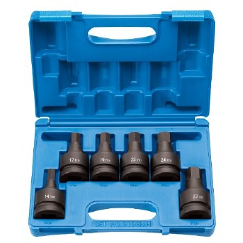 1" DRIVE 6PC HEX DRIVER MM SET
