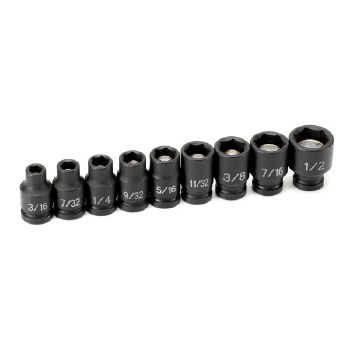 1/4" DRIVE 9PC SAE MAG IMP SET