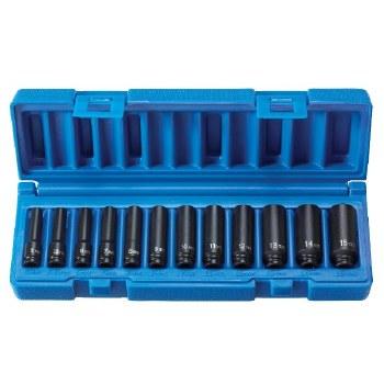 1/4" DRIVE 12PC MM DP MAG IMP SET
