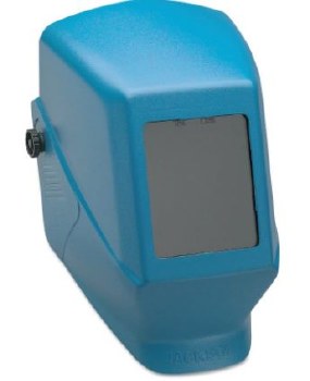 BLUE WELDING HELMET W/HEADGEAR