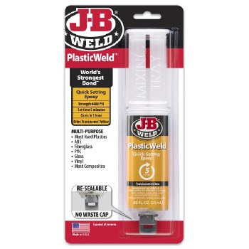 PLASTICWELD SYRINGE .85OZ WHT