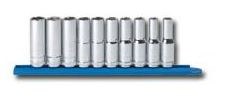DNR-1/2" DR 10PC MM DP SKT SET