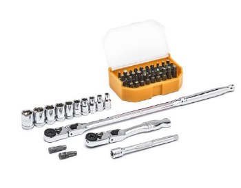45pc SLIM HEAD RATCHET SET