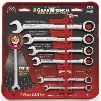 7PC GEAR WRENCH 5/16-3/4 SAE