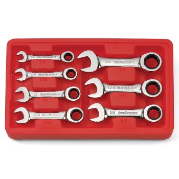 7PC STUBBY GEAR WRENCH 3/8"-3/4" SAE SET