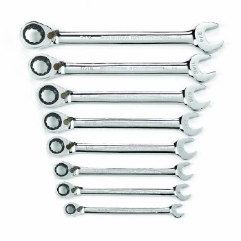 8PC REVERSIBLE COMBINATION WRENCH SET 5/16-3/4 SAE