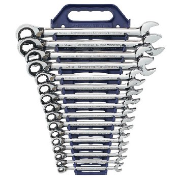 16PC REVERSIBLE COMBINATION RATCHETING WRENCH SET 8-25 MM