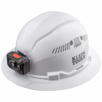 HARD HAT, VENTED, RECH. LIGHT