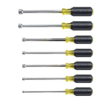 7PC NUT DRIVER SET SAE 6" SHFT