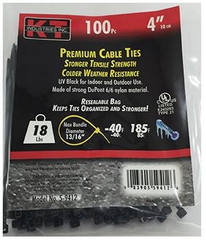 4" ULTRA LIGHT DUTY, UV BLACK,