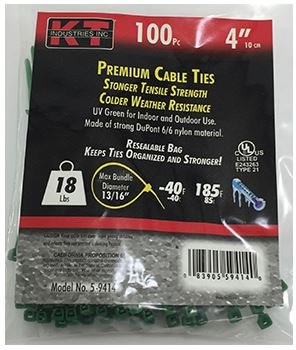 4" GREEN ULTRA LIGHT DUTY, 100