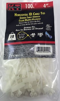 4" HORIZONTAL ID, NATURAL, 100