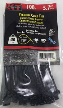 5.7" LIGHT DUTY, UV BLACK, 100