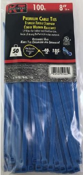 8" BLUE STANDARD DUTY, 100/PK