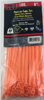 8" ORANGE STANDARD DUTY, 100/P