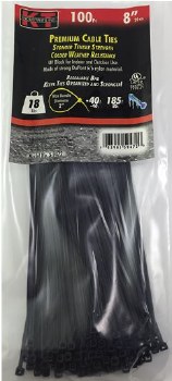 8" ULTRA LIGHT DUTY, UV BLACK,