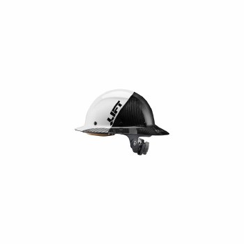 WHT/BLK CARBON FIBER HARD HAT