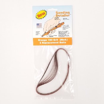 5PC REPL BELTS, ORNG 180 GRIT