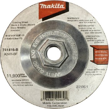 4½" x 5/8-11 x 1/4 GRINDING WHEEL