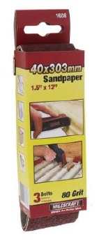 1.5" X 12" 80-GRIT SAND BELT