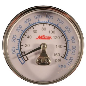 PRESSURE GAUGE 0-160 PSI, BACK