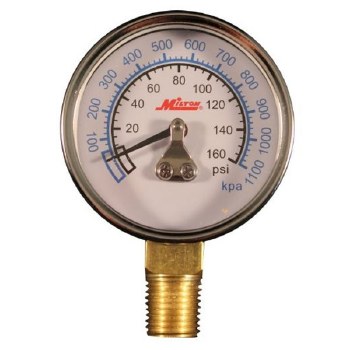 PRESSURE GAUGE 0-160 PSI BOTTO
