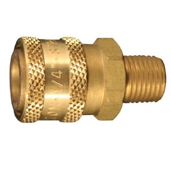 1/4" NPT STRAIT THRU M COUPLER