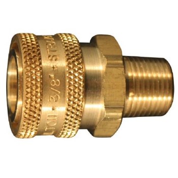 3/8" NPT STRAIT THRU M COUPLER