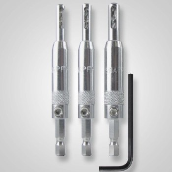 3PC SELF-CENTER HINGE BIT SET