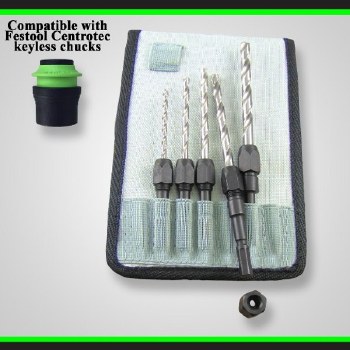 5PC DRILL ADPTR SET/BELT CLIP