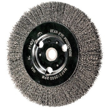 6" CRIMPED WHEEL.014 WIRE, 2" ARBOR