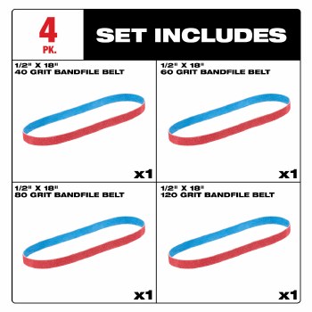 4PK 1/2"x18" 40/60/80/120