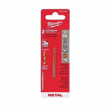 3/32" (2pk) Titanium Coated Dr