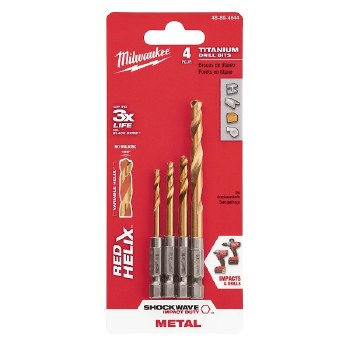 4PK1/4"HEX SHOCKWAVE DRILLBITS