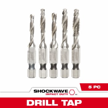 5PC SHK-W IMP SAE DRILL & TAP