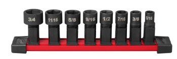 Box Ratchet Socket SAE Set 8PC