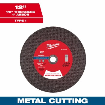 12"x1/8"x1" Metal Cut Off Whl