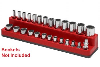 MAGNETIC 1/4 SOCKET HLDR RED