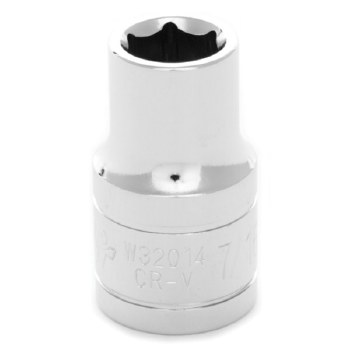 7/16" x 1/2" DR SHALLOW CHROME SOCKET 6PT