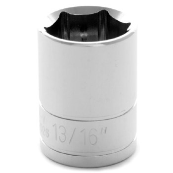 13/16"x1/2" DR SHALLOW CHROME SOCKET 6PT