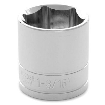 1-3/16"x1/2" DR SHALLOW CHROME SOCKET 6PT
