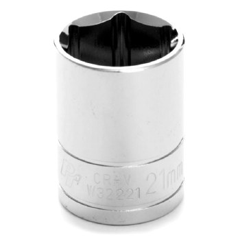 21MM x 1/2" DR SHALLOW CHROME SOCKET 6PT