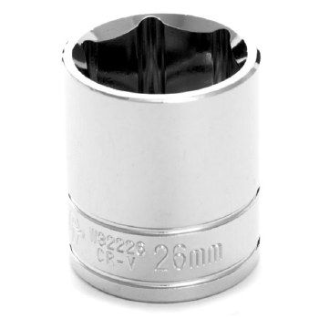 27mm x 1/2" DR SH CHR SKT 6PT
